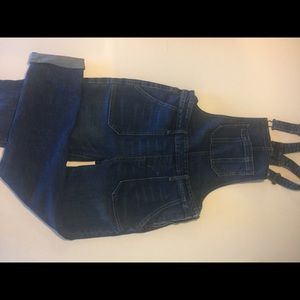 Old Navy Straight Blue Wash Denim Overalls